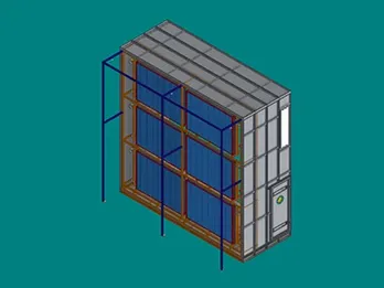 Sección de serpentín de calefacción/refrigeración