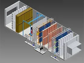 Modelo 3D del sistema de aire acondicionado fresco