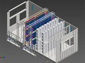 Modelo 3D del sistema de aire acondicionado recirculante