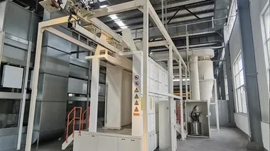 Cabina y horno de polvo