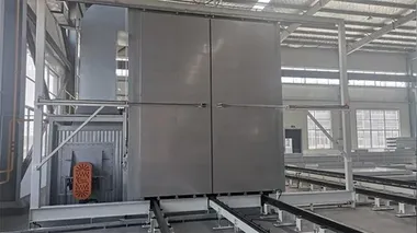 Cabina y horno de polvo