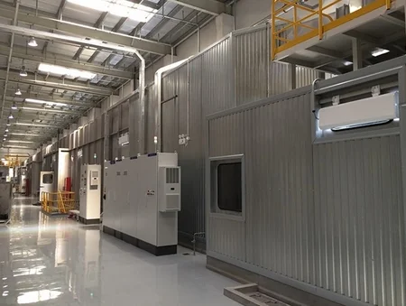 Estructura de la cabina de la sección de fosfatación