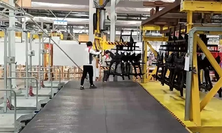Descarga de piezas de trabajo